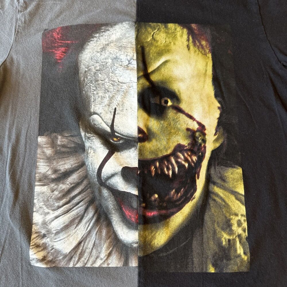 It Chapter Two Film Movie T-Shirt Black Shirt Evil Clown Pennywise Size XL